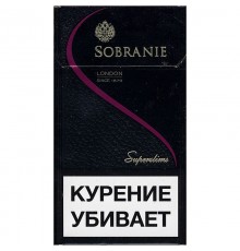  Сигареты Sobranie Black Super Slims оптом