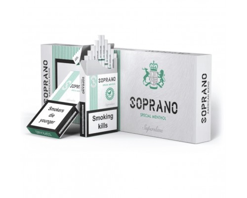  Сигареты Soprano Menthol Superslims (Сопрано Ментол Суперслимс)